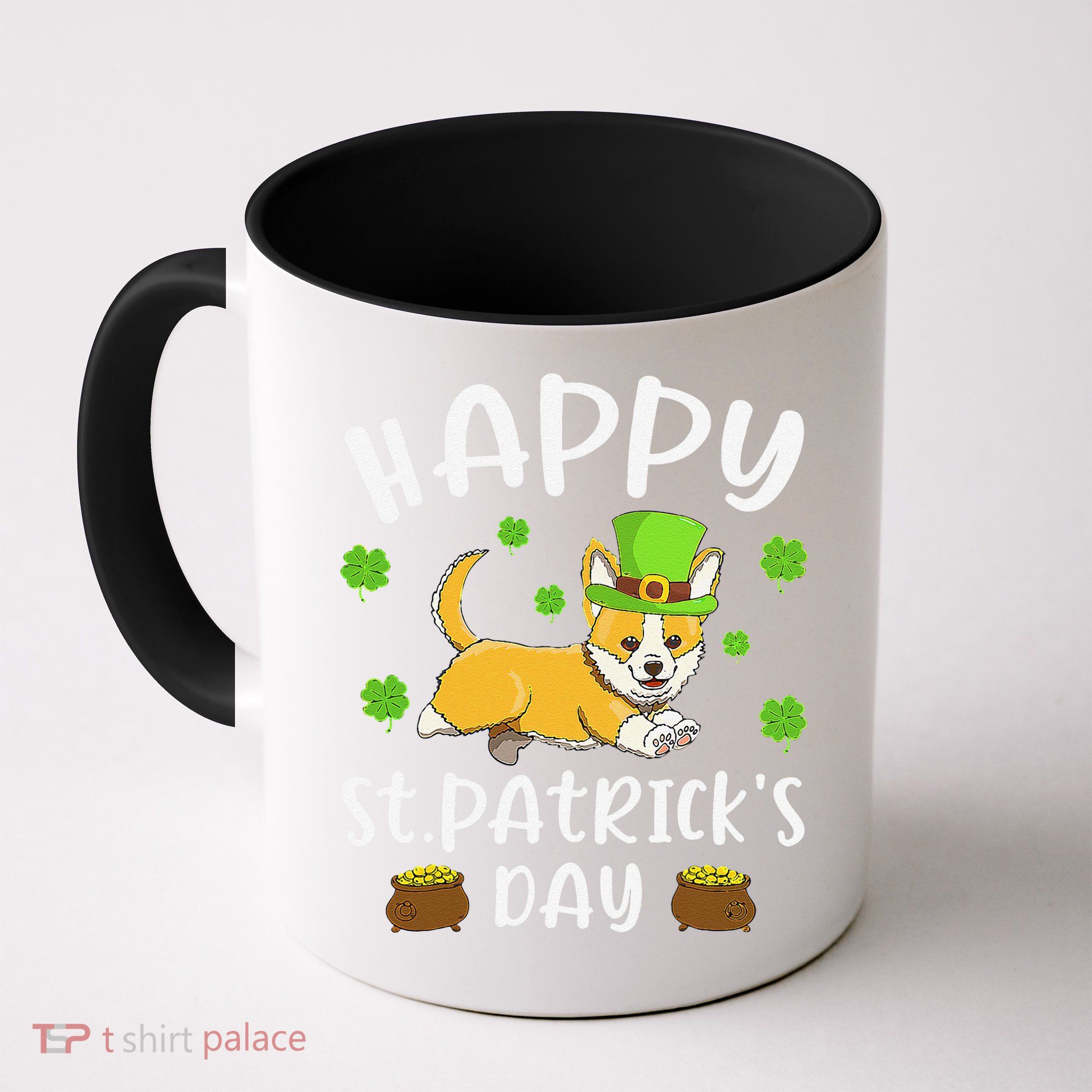 Happy St. Patrick's Day Funy Saint Patricks Corgi Dog Mug