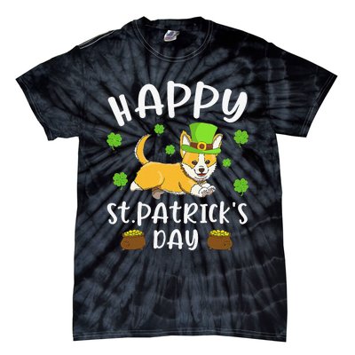 Happy St. Patrick's Day Funy Saint Patricks Corgi Dog Tie-Dye T-Shirt