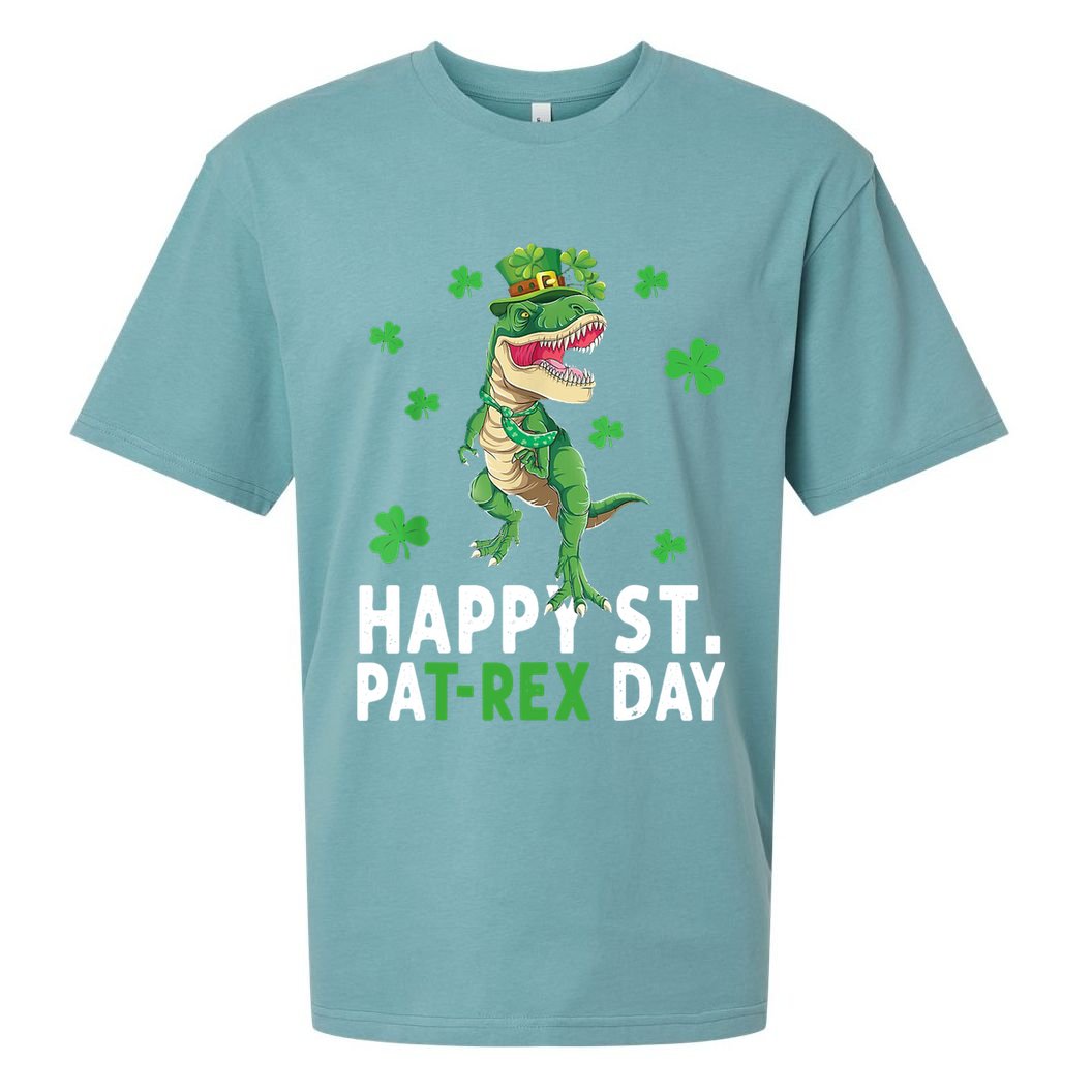 Happy St Patrick's Day T Rex Sueded Cloud Jersey T-Shirt
