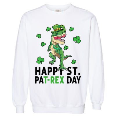 Happy St Patrick's Day T Rex Garment-Dyed Sweatshirt