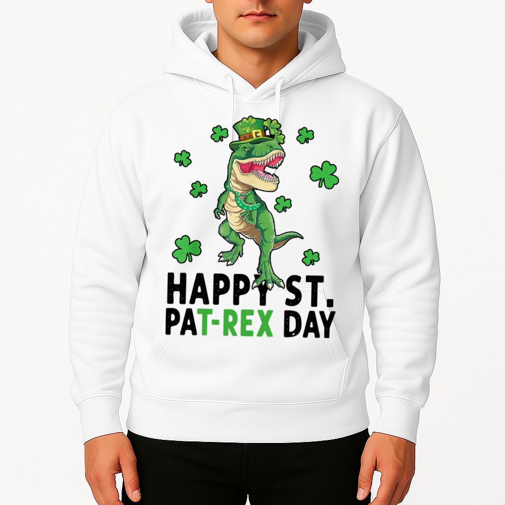 Happy St Patrick's Day T Rex Hoodie