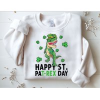 Happy St Patrick's Day T Rex Sweatshirt