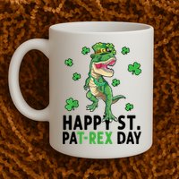 Happy St Patrick's Day T Rex Mug