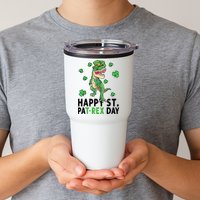 Happy St Patrick's Day T Rex Tumbler