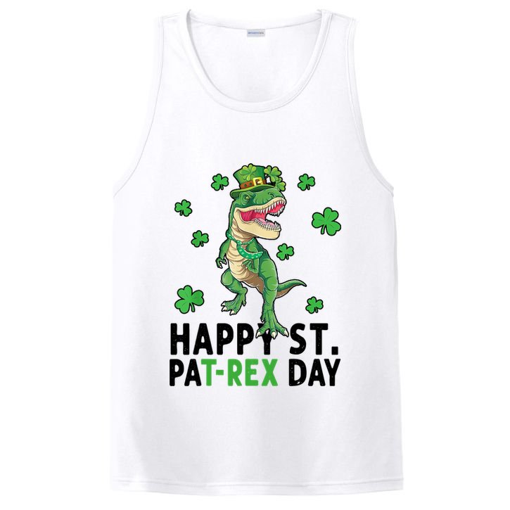 Happy St Patrick's Day T Rex PosiCharge Competitor Tank