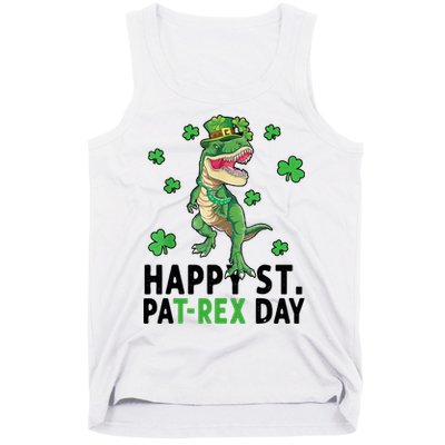 Happy St Patrick's Day T Rex Tank Top