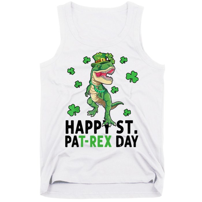 Happy St Patrick's Day T Rex Tank Top
