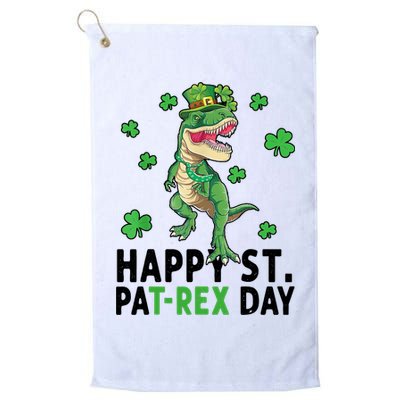 Happy St Patrick's Day T Rex Golf Towel
