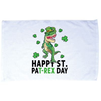 Happy St Patrick's Day T Rex Microfiber Hand Towel