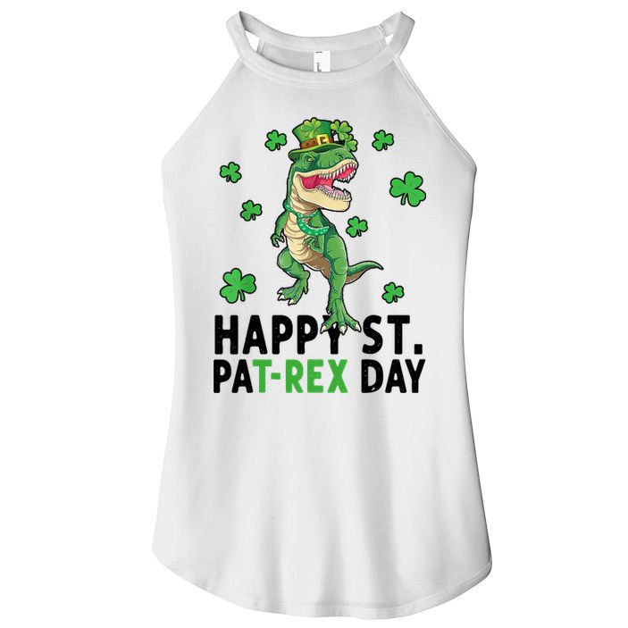 Happy St Patrick's Day T Rex Women's Perfect Tri Rocker Tank