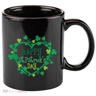 Happy St Patrick's Day Funny Saint Patrick Irish Cute Gift 11oz C Handle Ceramic Mug