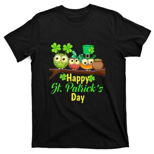 Happy St. Patrick's Day Cute Owls T-Shirt