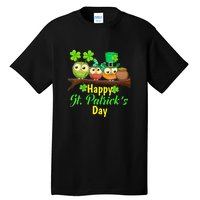 Happy St. Patrick's Day Cute Owls Tall T-Shirt