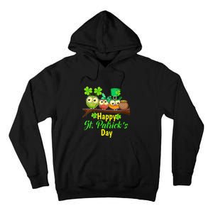 Happy St. Patrick's Day Cute Owls Tall Hoodie