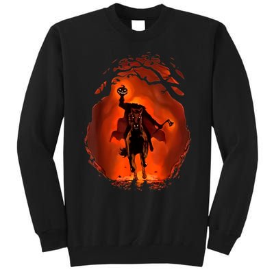 Halloween Scary Pumpkin Headless Horseman Tall Sweatshirt