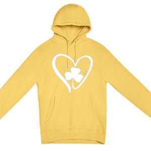 Happy St Patrick's Day Irish Shamrock Heart Family Lucky Day Premium Pullover Hoodie