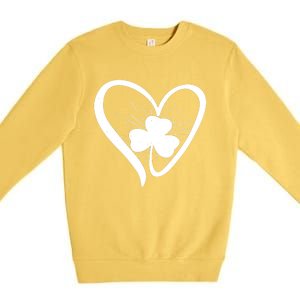 Happy St Patrick's Day Irish Shamrock Heart Family Lucky Day Premium Crewneck Sweatshirt