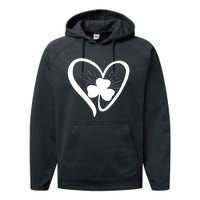 Happy St Patrick's Day Irish Shamrock Heart Family Lucky Day Performance Fleece Hoodie