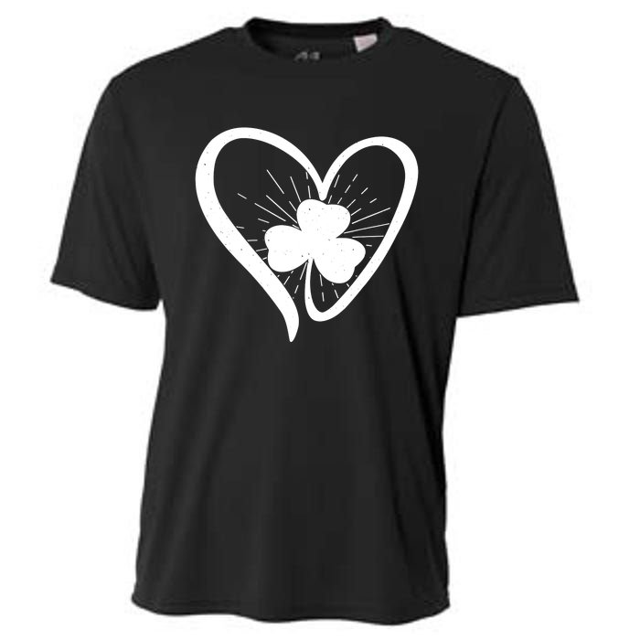 Happy St Patrick's Day Irish Shamrock Heart Family Lucky Day Cooling Performance Crew T-Shirt