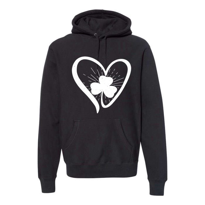 Happy St Patrick's Day Irish Shamrock Heart Family Lucky Day Premium Hoodie