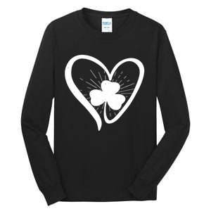 Happy St Patrick's Day Irish Shamrock Heart Family Lucky Day Tall Long Sleeve T-Shirt