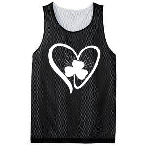 Happy St Patrick's Day Irish Shamrock Heart Family Lucky Day Mesh Reversible Basketball Jersey Tank