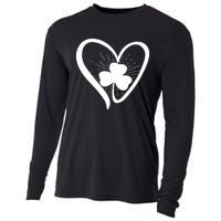 Happy St Patrick's Day Irish Shamrock Heart Family Lucky Day Cooling Performance Long Sleeve Crew