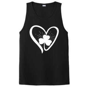 Happy St Patrick's Day Irish Shamrock Heart Family Lucky Day PosiCharge Competitor Tank