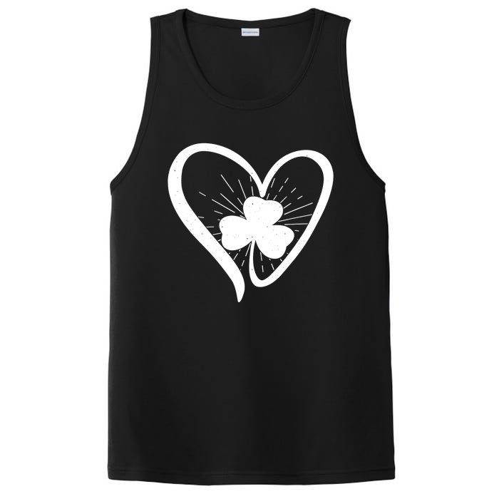 Happy St Patrick's Day Irish Shamrock Heart Family Lucky Day PosiCharge Competitor Tank