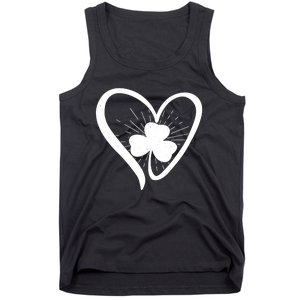 Happy St Patrick's Day Irish Shamrock Heart Family Lucky Day Tank Top