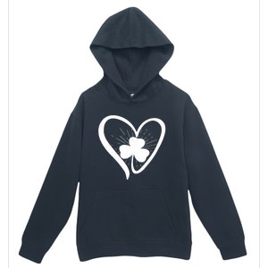 Happy St Patrick's Day Irish Shamrock Heart Family Lucky Day Urban Pullover Hoodie