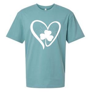 Happy St Patrick's Day Irish Shamrock Heart Family Lucky Day Sueded Cloud Jersey T-Shirt