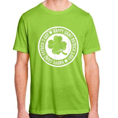 Happy St Patricks Day Irish Holiday Shamrock Adult ChromaSoft Performance T-Shirt