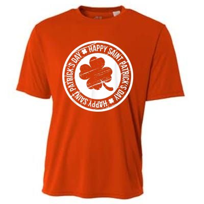 Happy St Patricks Day Irish Holiday Shamrock Cooling Performance Crew T-Shirt