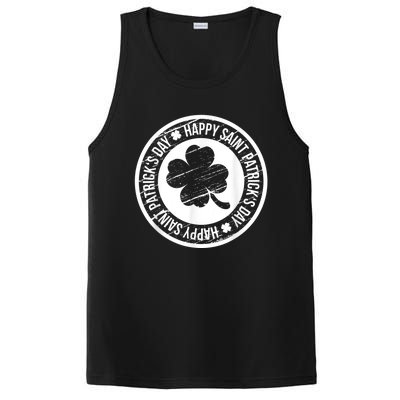 Happy St Patricks Day Irish Holiday Shamrock PosiCharge Competitor Tank