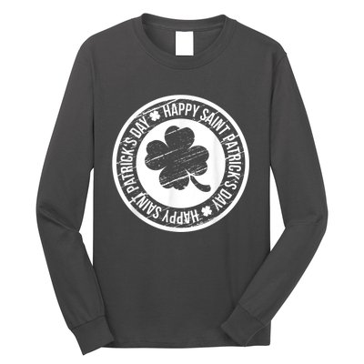 Happy St Patricks Day Irish Holiday Shamrock Long Sleeve Shirt