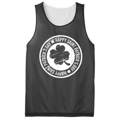 Happy St Patricks Day Irish Holiday Shamrock Mesh Reversible Basketball Jersey Tank