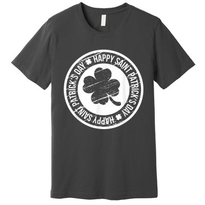 Happy St Patricks Day Irish Holiday Shamrock Premium T-Shirt