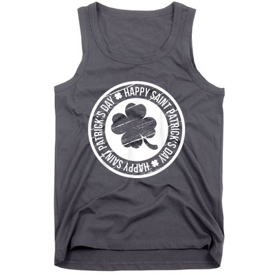 Happy St Patricks Day Irish Holiday Shamrock Tank Top