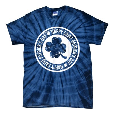 Happy St Patricks Day Irish Holiday Shamrock Tie-Dye T-Shirt