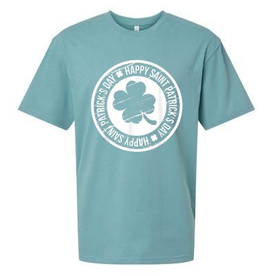 Happy St Patricks Day Irish Holiday Shamrock Sueded Cloud Jersey T-Shirt