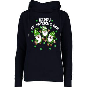 Happy St PatrickS Day Three Gnomes Truck St Patricks Day Womens Funnel Neck Pullover Hood