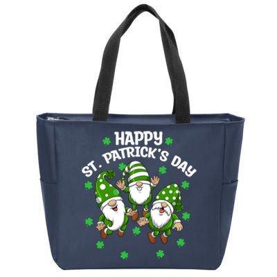 Happy St PatrickS Day Three Gnomes Truck St Patricks Day Zip Tote Bag