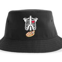 Halloween Skeleton Pregnancy Pizza Xray Dad To Be Sustainable Bucket Hat