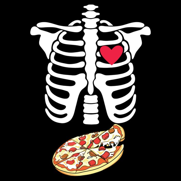 Halloween Skeleton Pregnancy Pizza Xray Dad To Be Sustainable Bucket Hat