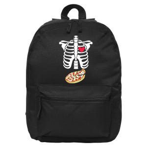 Halloween Skeleton Pregnancy Pizza Xray Dad To Be 16 in Basic Backpack