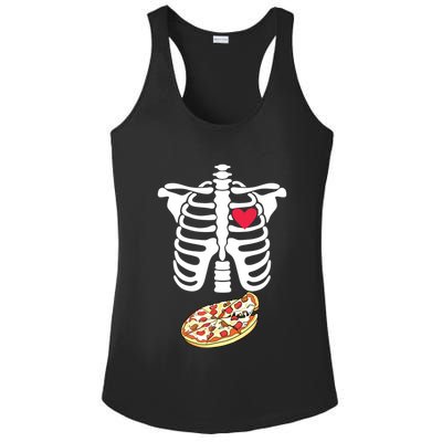 Halloween Skeleton Pregnancy Pizza Xray Dad To Be Ladies PosiCharge Competitor Racerback Tank