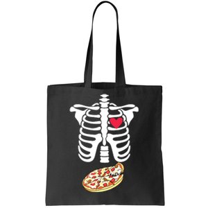 Halloween Skeleton Pregnancy Pizza Xray Dad To Be Tote Bag