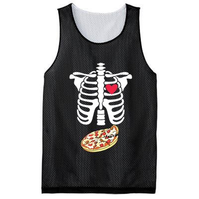 Halloween Skeleton Pregnancy Pizza Xray Dad To Be Mesh Reversible Basketball Jersey Tank
