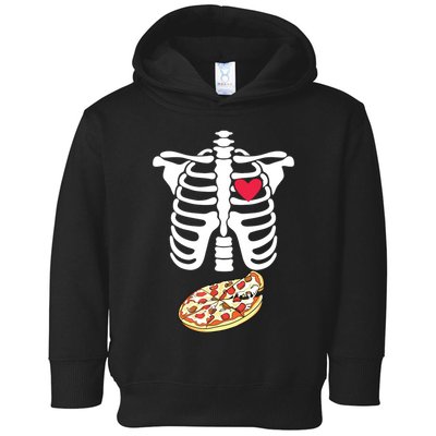 Halloween Skeleton Pregnancy Pizza Xray Dad To Be Toddler Hoodie